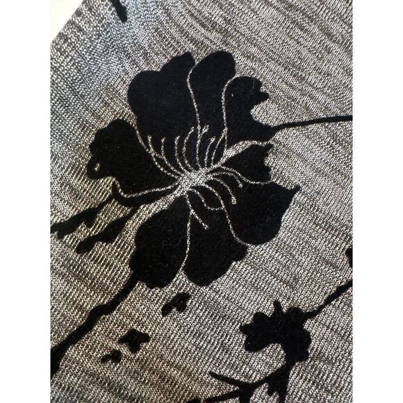 Creation Black and Gray Floral Cardigan Womens Size Large L - Picture 3 of 5